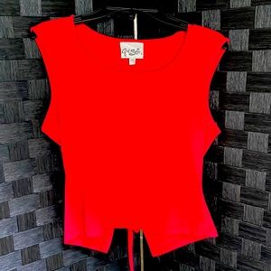 Girl Star Ladies Red M, cut out back tie.
